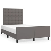 Letto matrimoniale | Letto per adulti | Giroletto con Testiera Crema 120x200 cm in Similpelle
