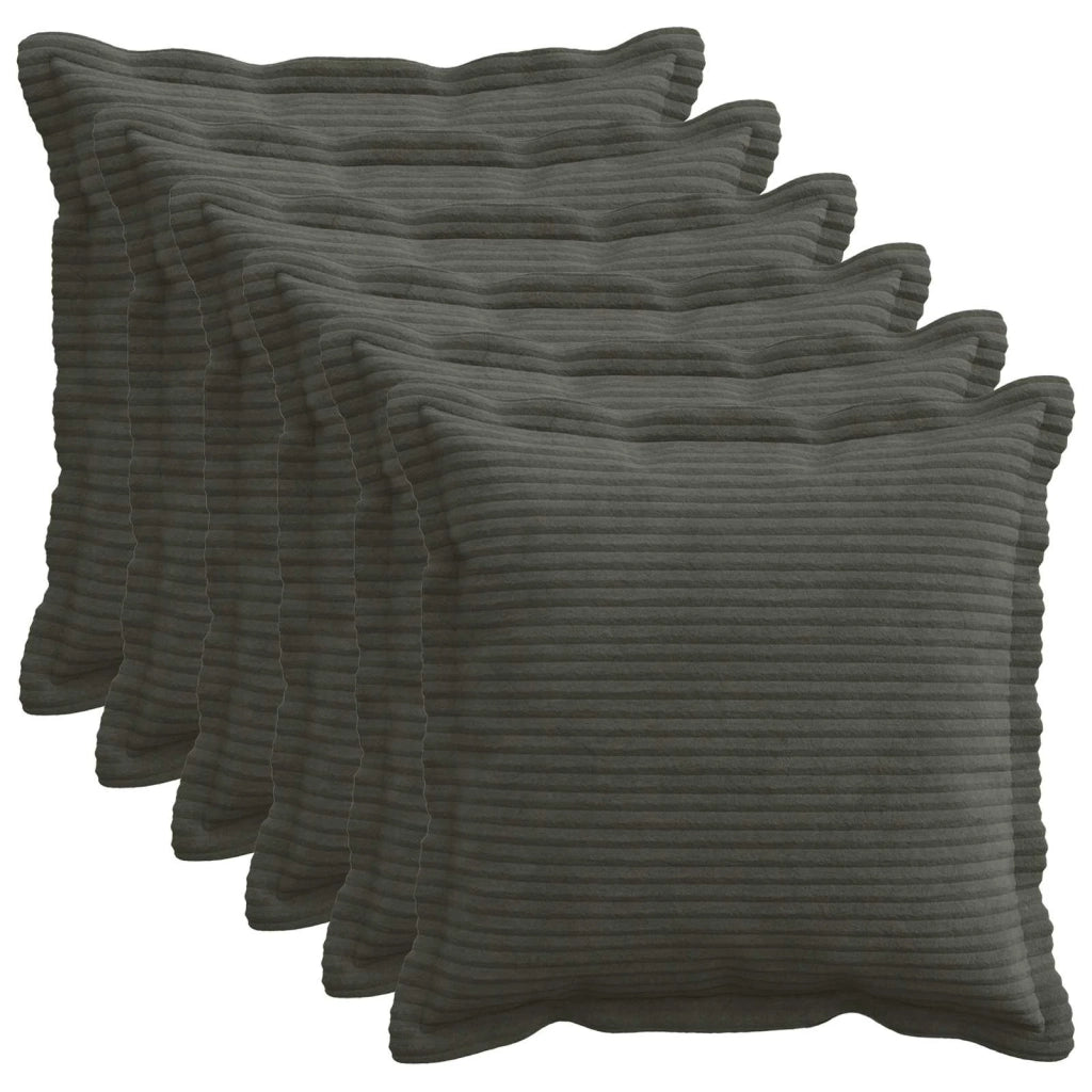 Federa 6 pz HOUTEN Antracite 30 x 30 cm corduroy 915838