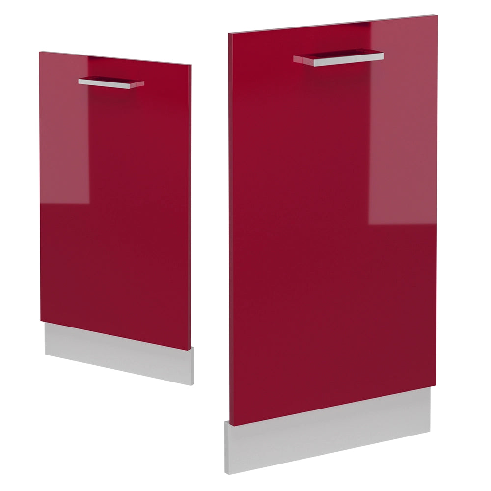 Pannello frontale R-Line Rosso lucido/Bianco 45 cm senza piano di lavoro Vicco