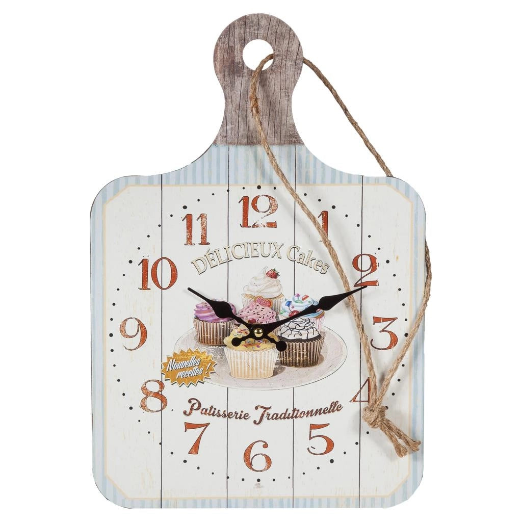 Orologio da parete in legno bianco 27x40x2h
