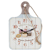 Orologio da parete in legno bianco 27x40x2h