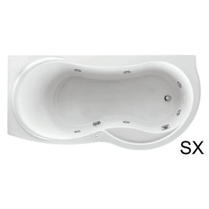 Vasca angolare 170x70 cm versione DESTRA con telaio serie Venus