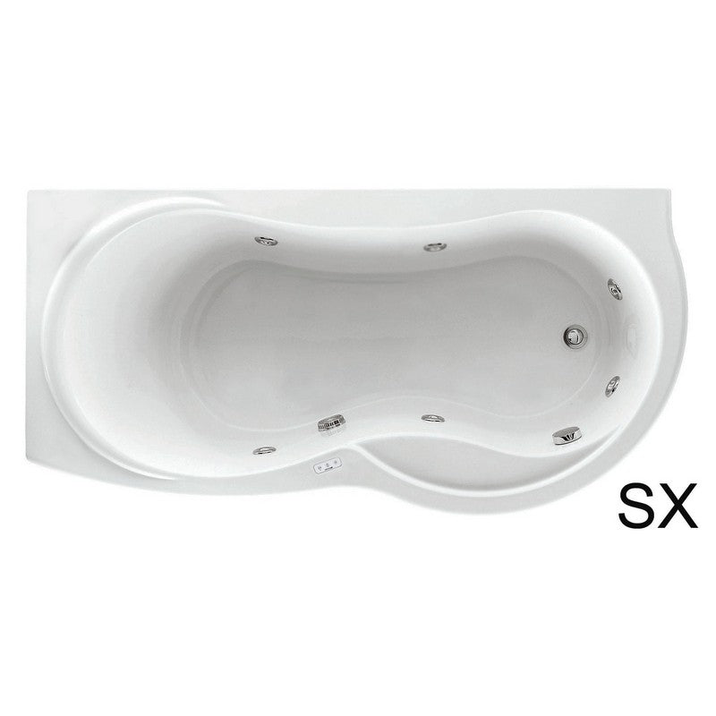 Vasca angolare 170x70 cm versione DESTRA con telaio serie Venus