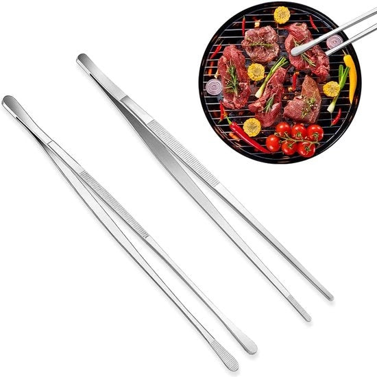 Tang per Griglia in Acciaio Inox - 2 Pezzi