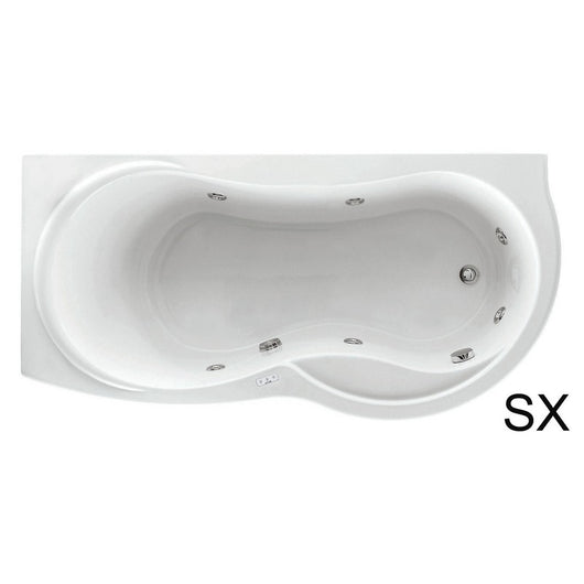 Vasca angolare 170x70 cm versione sx con telaio serie Venus