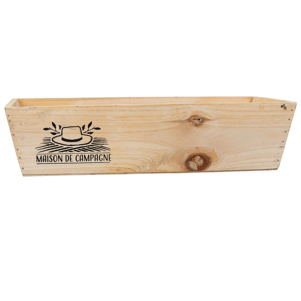 Cesto in legno marrone 35x27x9h