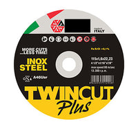 50pz abrabeta disco ferro twin cut plus diametro 115x1,6 cod:ferx.38786