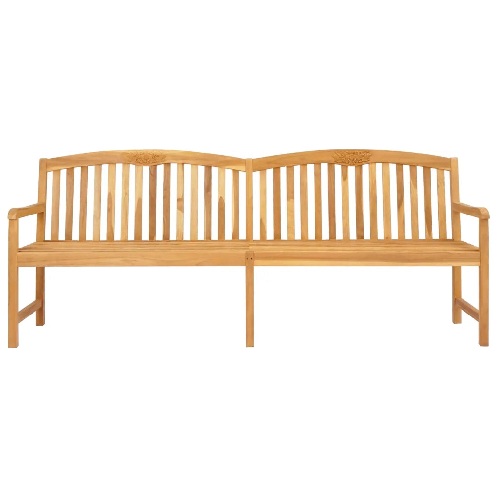 Panchina in legno intagliata a mano Naturale 228 x 60 x 90 cm