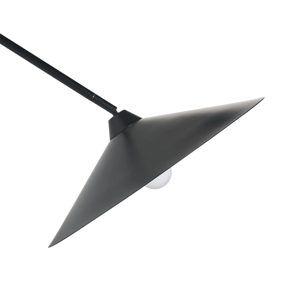 Lampada da parete con paralume a campana in metallo nero per soggiorno e camera da letto in stile industriale moderno