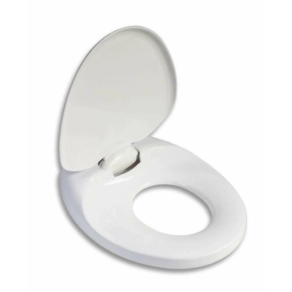 Trade Shop - Copriwater Bianco Adattatore Riduttore Bambini Tavoletta Wc Chiusura Ammortizzata -        3,5