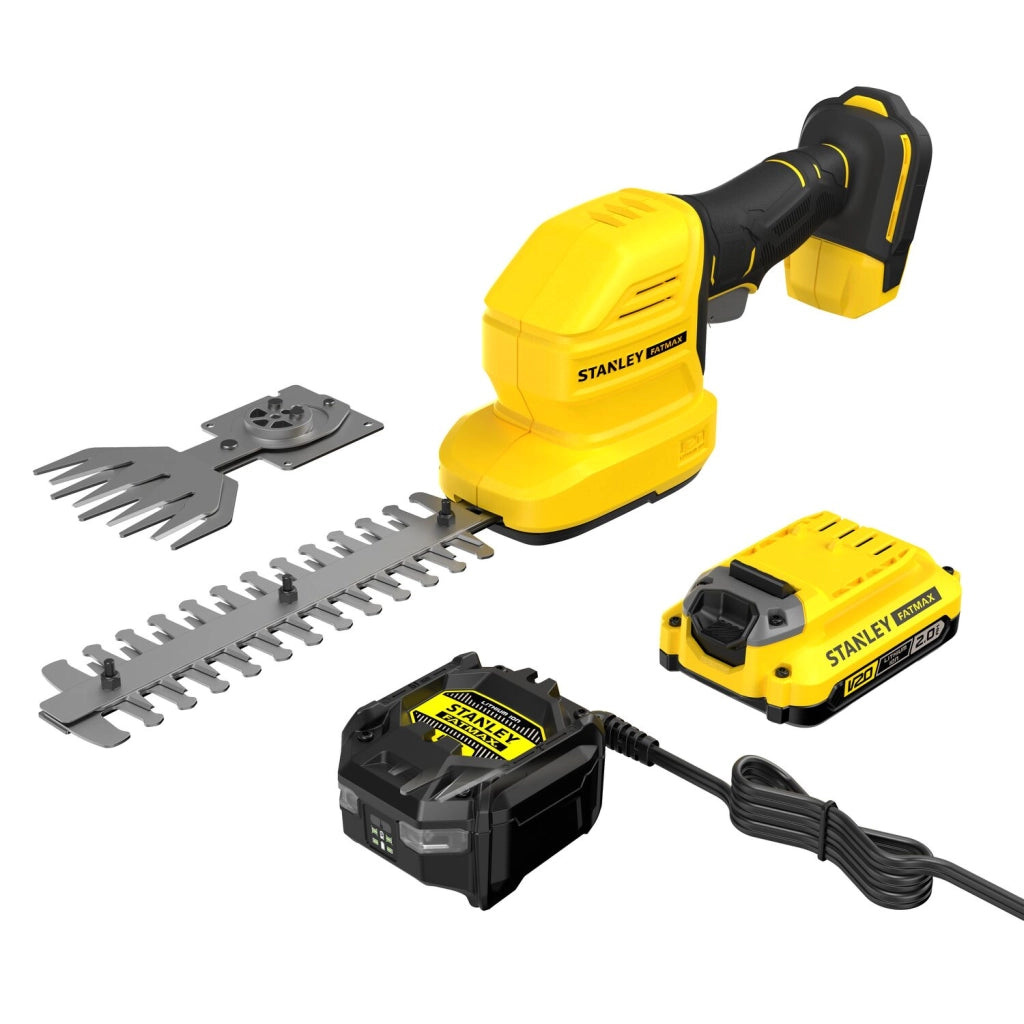 Sfoltirami Stanley FATMAX V20 STCSS20D1 18V Batteria 2.0Ah Forbici Erba 2 lame