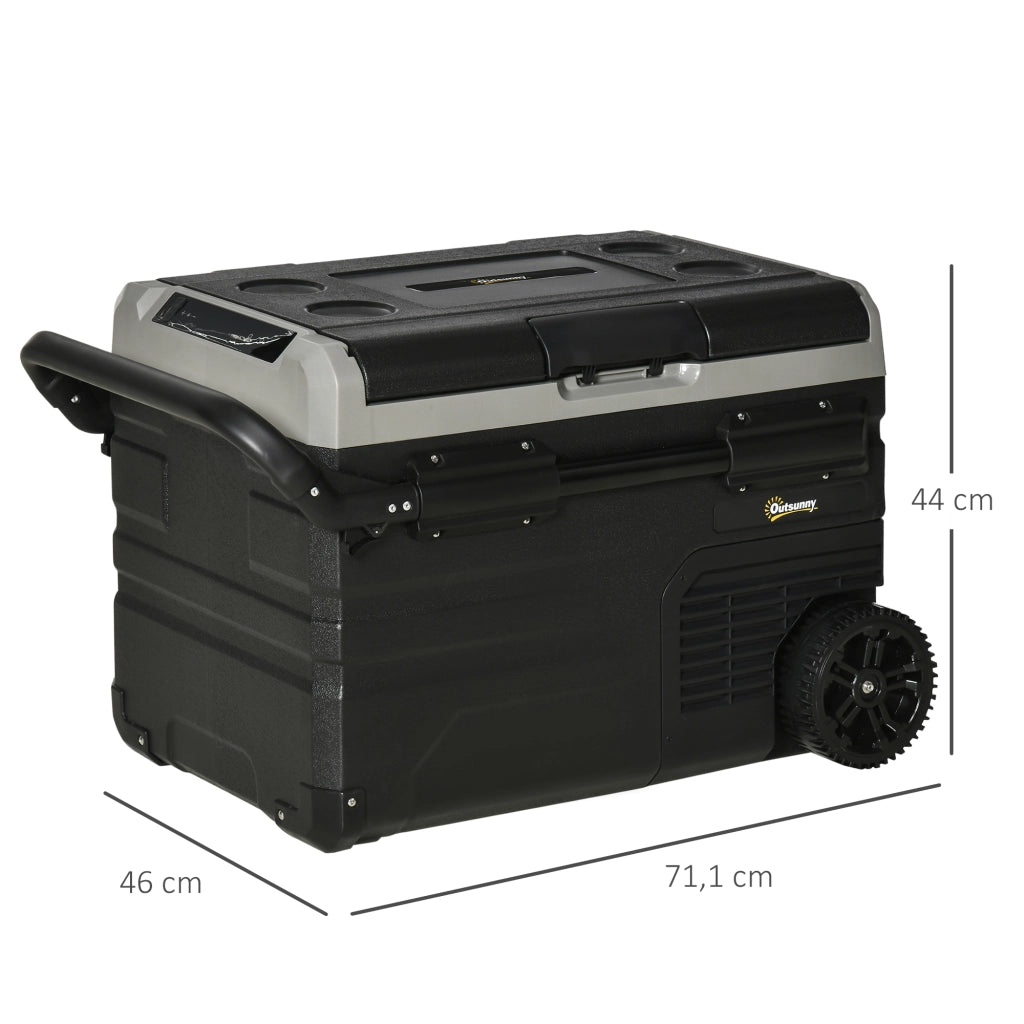 Frigo Portatile 40L Auto Camper con Compressore e Luci LED ¨C zephmum ¨C Grigio e Nero