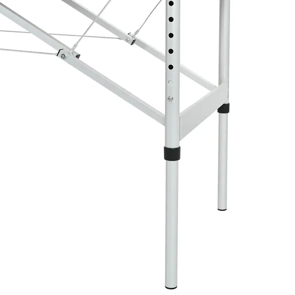 Lettino da Massaggio 4 Zone Telaio Alluminio Antracite 186x68cm 110176