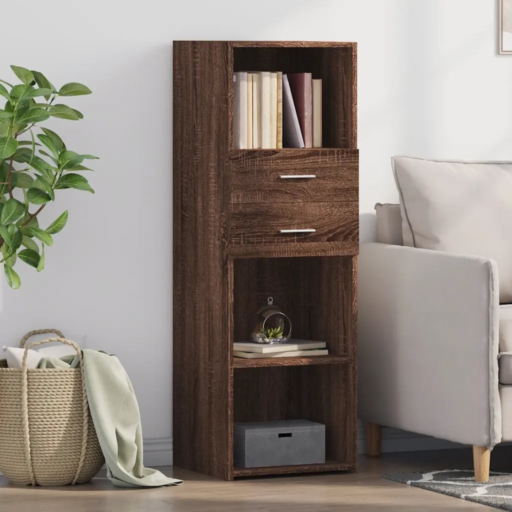 Credenza-Buffet-Armadio da cucina Rovere Marrone 40x42,5x124 cm in Legno Multistrato