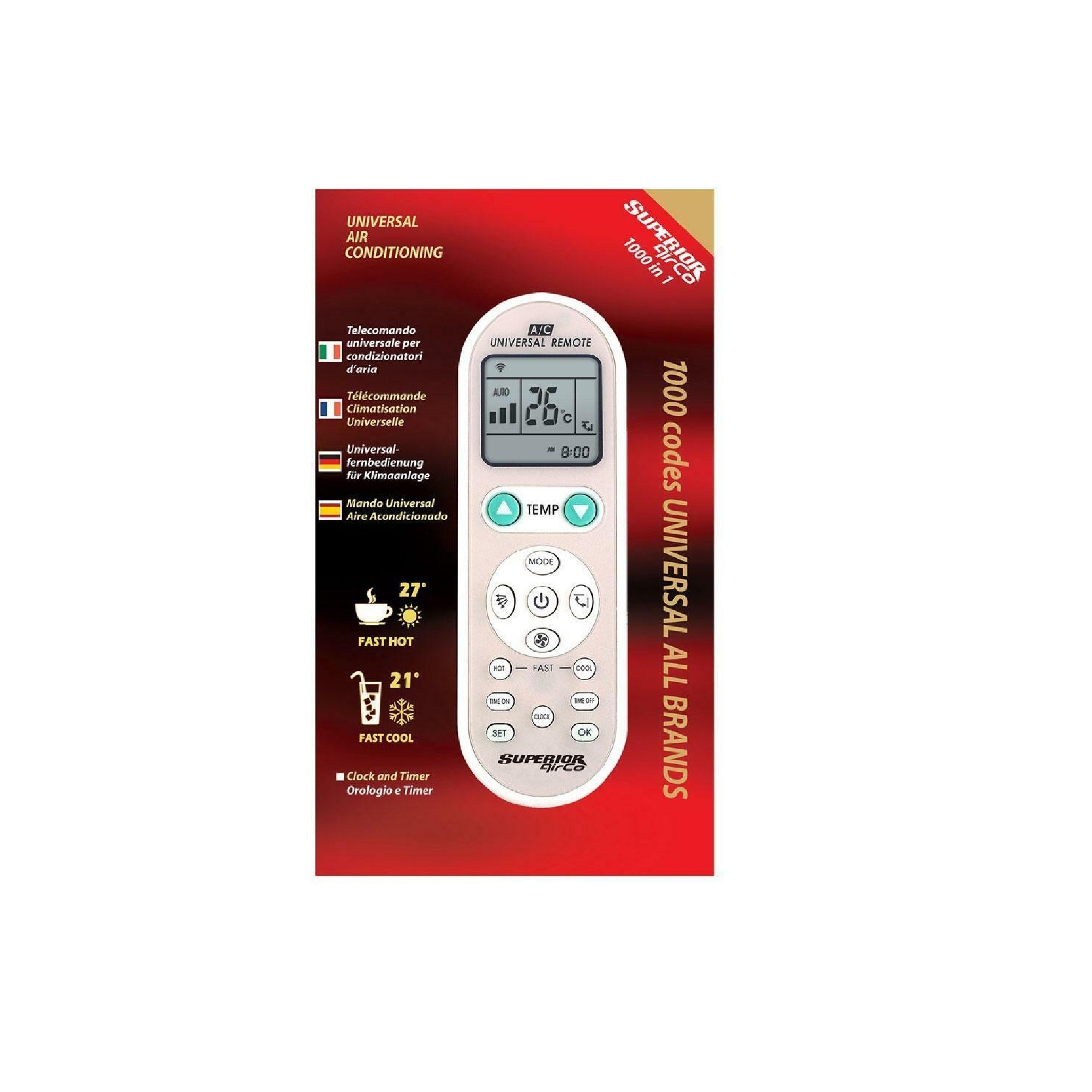 Telecomando universale condizionatori aria AIR CO riscaldamento raffrescamento
