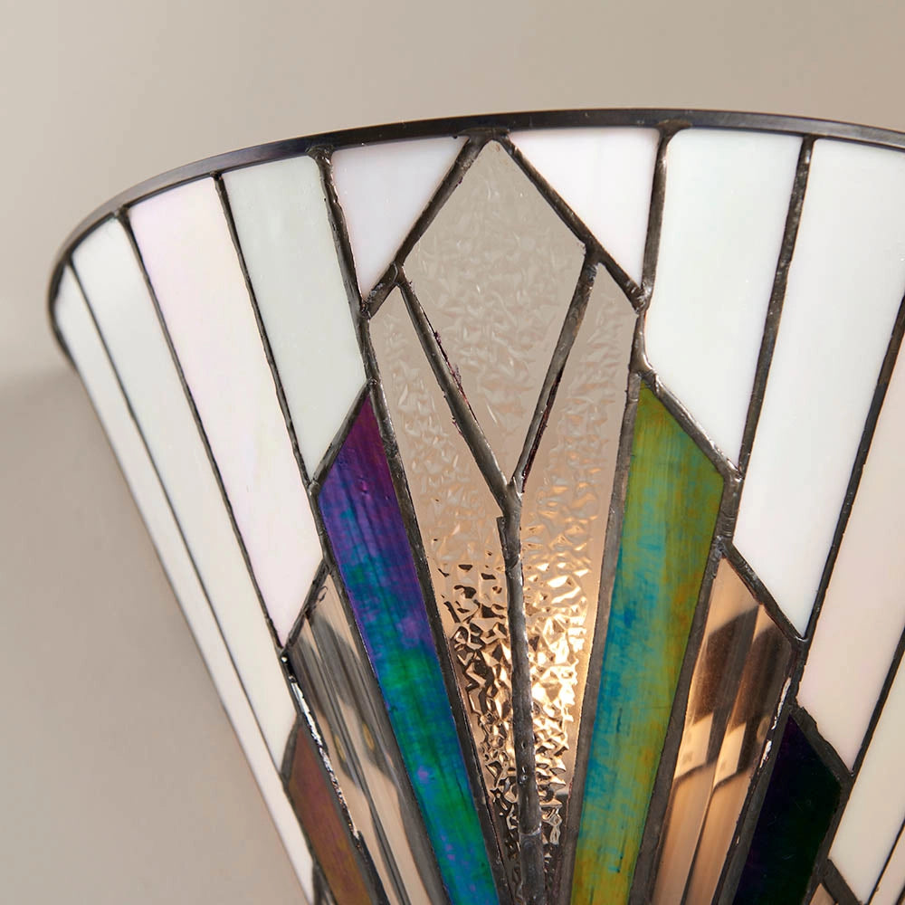 Applique Tiffany Astoria in vetro multicolor E14 40W
