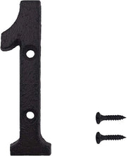Piastra di numerazione in acciaio inossidabile - Nero Retro - 3 pezzi - 7,5 cm alto - Flessibile - Facile da installare - Piastra di numerazione