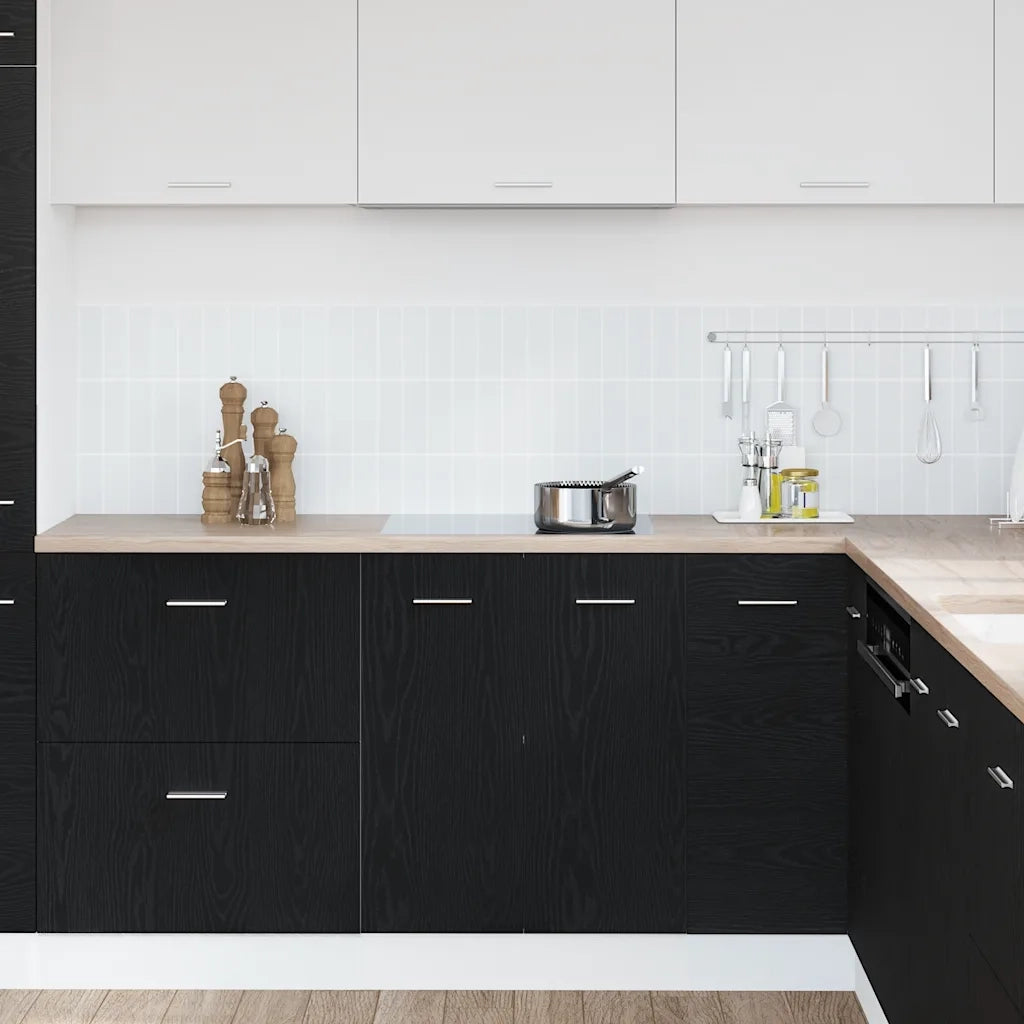 Mobile Base Rovere Nero 60x46x81,5 cm Legno Ingegnerizzato