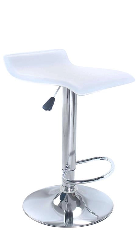 SGABELLO DA BAR JAKE IN METALLO E PVC DI COLORE BIANCO