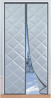 Deurgordijn Magnetico Isolante - Impermeabile al Vent e al Rumore per la Deurisolazione - Ideale per l'Inverno (Grigio, 80x210cm)