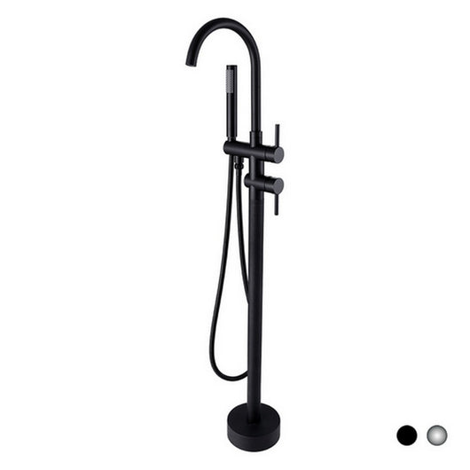 Miscelatore a pavimento per vasca nero serie Dante