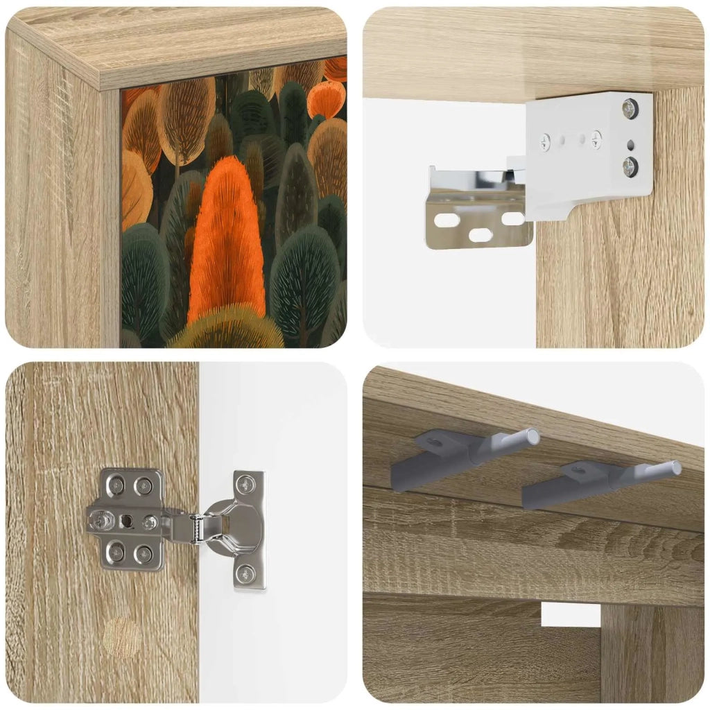 Mobile TV da Parete ZAANDAM 69 x 33 x 40 cm Rovere Sonoma 8007131