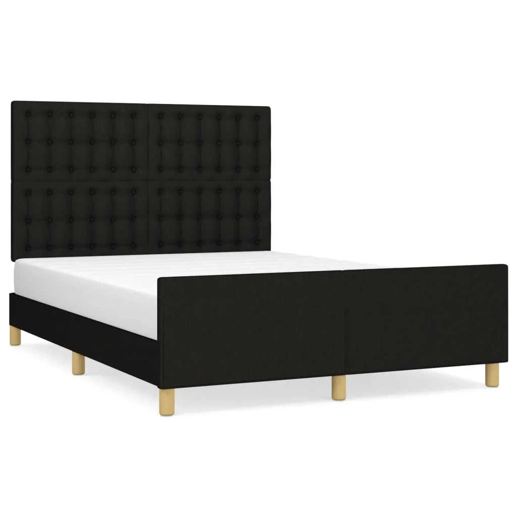 Giroletto senza Materasso Nero 140x190 cm in Tessuto 3125375