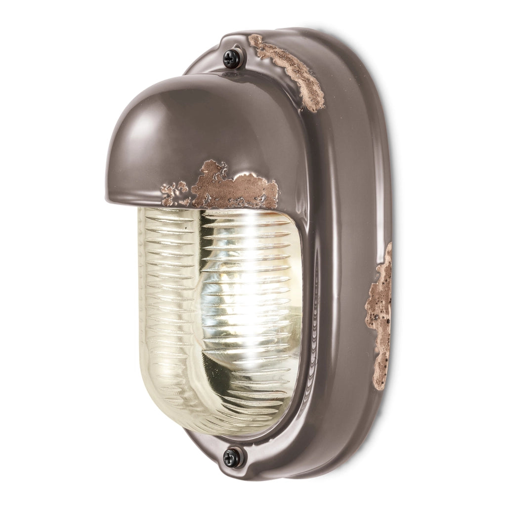 Applique Vintage Verticale Ceramica Tortora 1 Luce E27