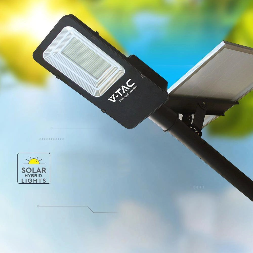 Lampione LED solare ibrido 50W 4000lm 4000K IP65 V-TAC