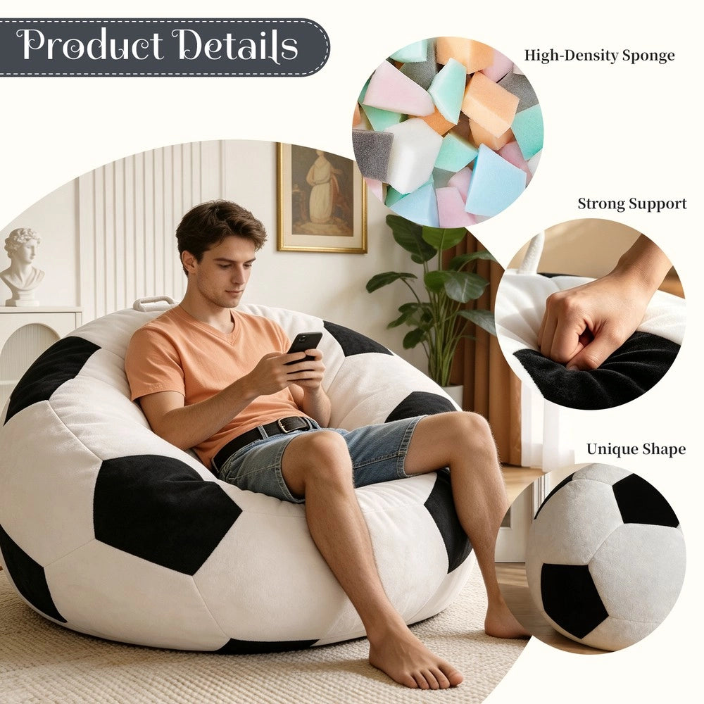 Divano Sacco Relax ¨C Minimal ¨C Tessuto Multicolore per Adulti e Adolescenti
