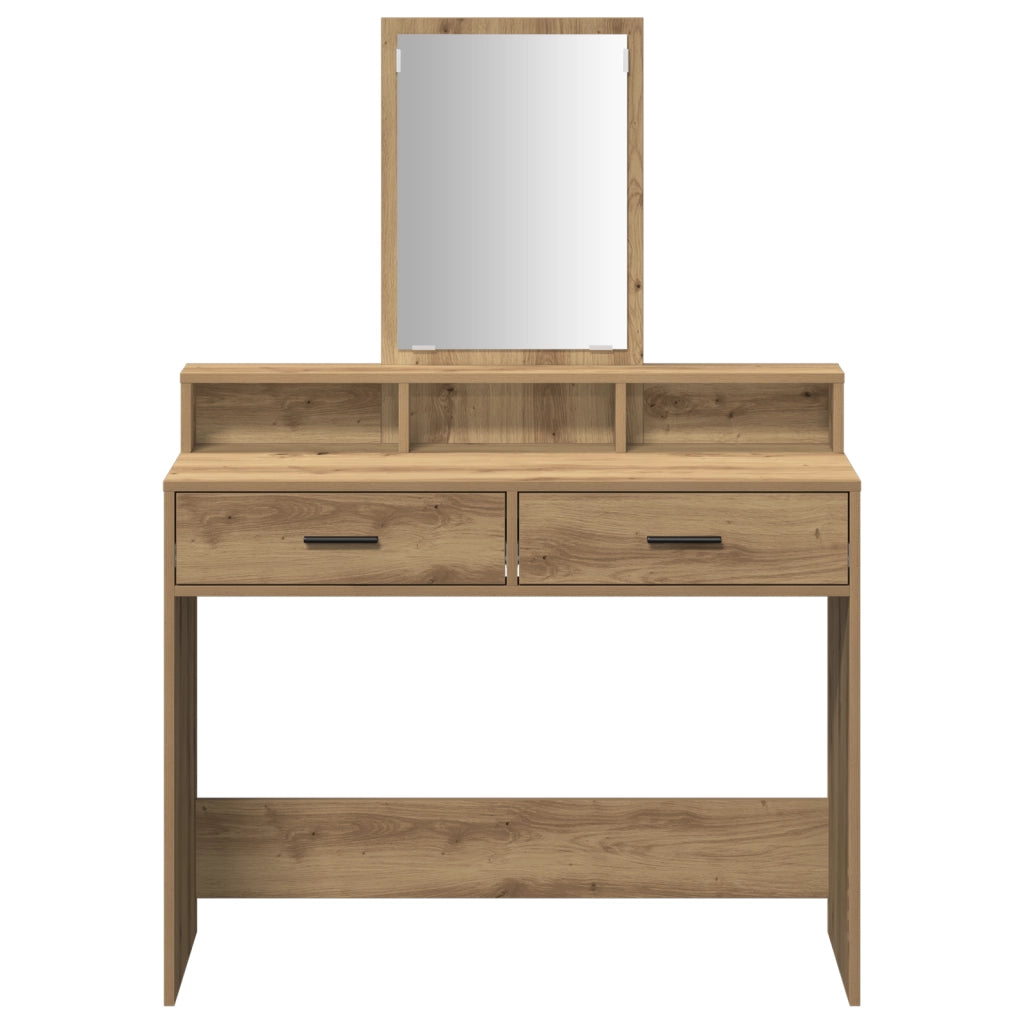 Tavolo da trucco  con cassetti in Rovere Artigianale 100x41x140 cm