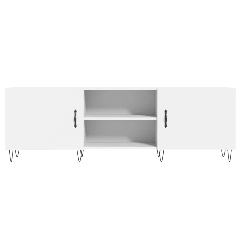 Mobile TV multimediale scaffale TV credenza mobile TV sala da pranzo soggiorno camera da letto 150 x 30 x 50 cm legno ingegnerizzato bianco 02_0025993