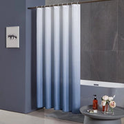 Douchegordino resistentia alla muffa, impermeabile, lavabile, in poliestere, da bianco a blu scuro, 100 x 200 cm, con 6 anelli per douchegordino.