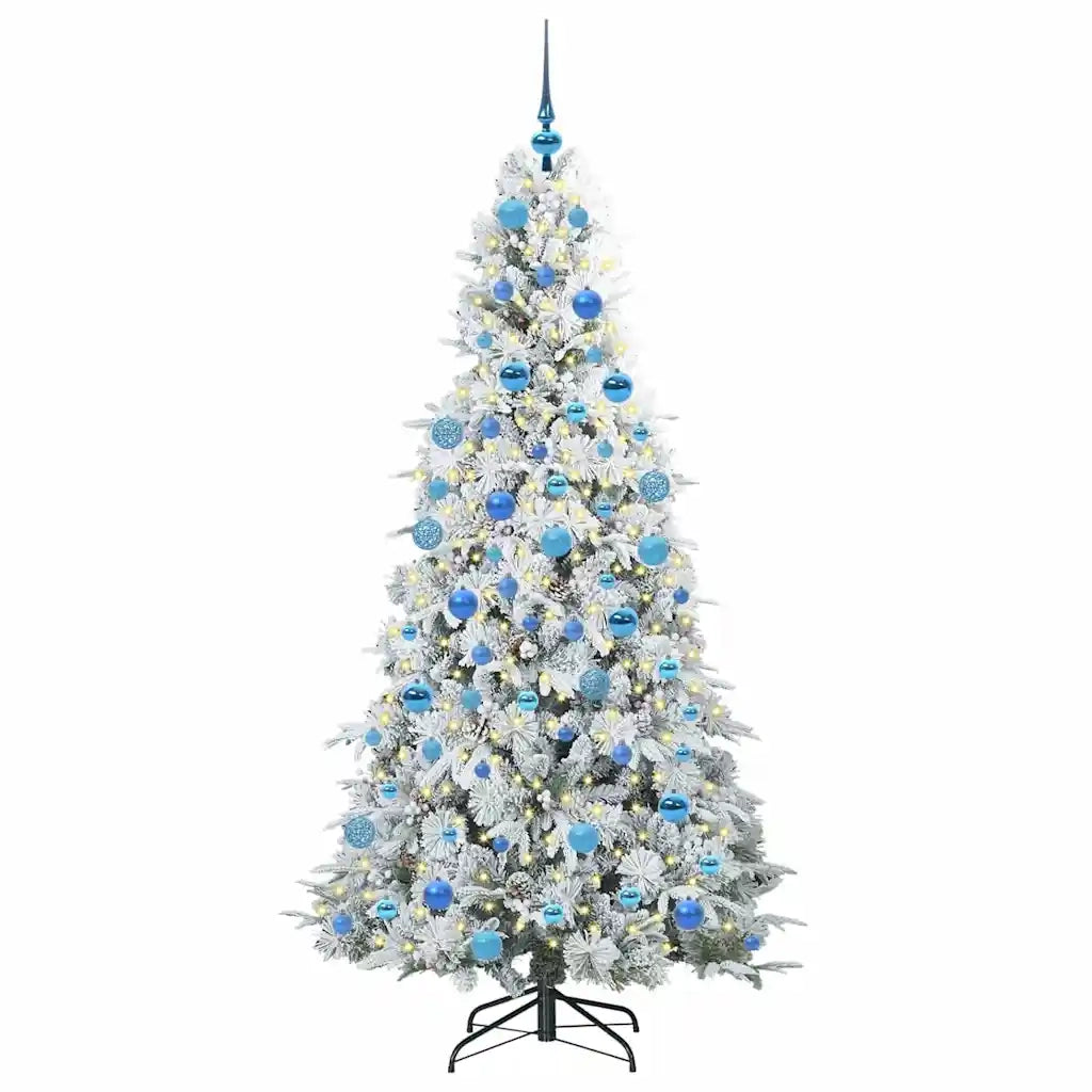 Albero di Natale Artificiale con Rami Pieghevoli Bianco 180 cm 3397491