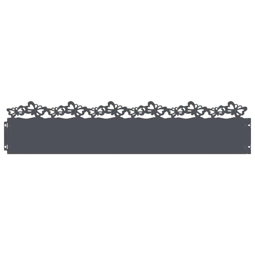 Bordure per prato 30 pz Antracite 103 x 0,05 x 22 cm Acciaio CFW6758937
