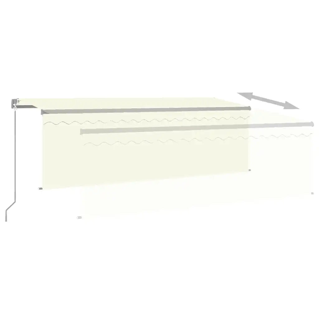 Tenda da Sole Retrattile Manuale con Parasole 4x3 m Crema 3069417