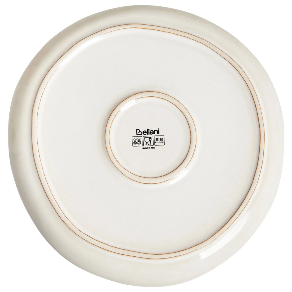 Set di 12 stoviglie in gres caolino fatto a mano con smalto reattivo Finitura Beige chiaro Cucina Sala da pranzo