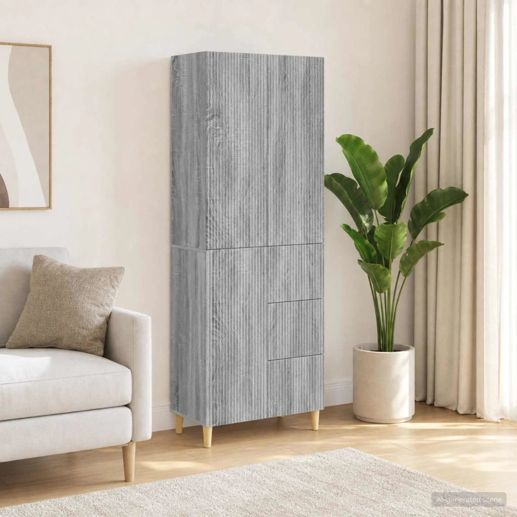 Set di armadi 2 pcs Sonoma grigio 66 x 34,5 x 90 cm 3416580