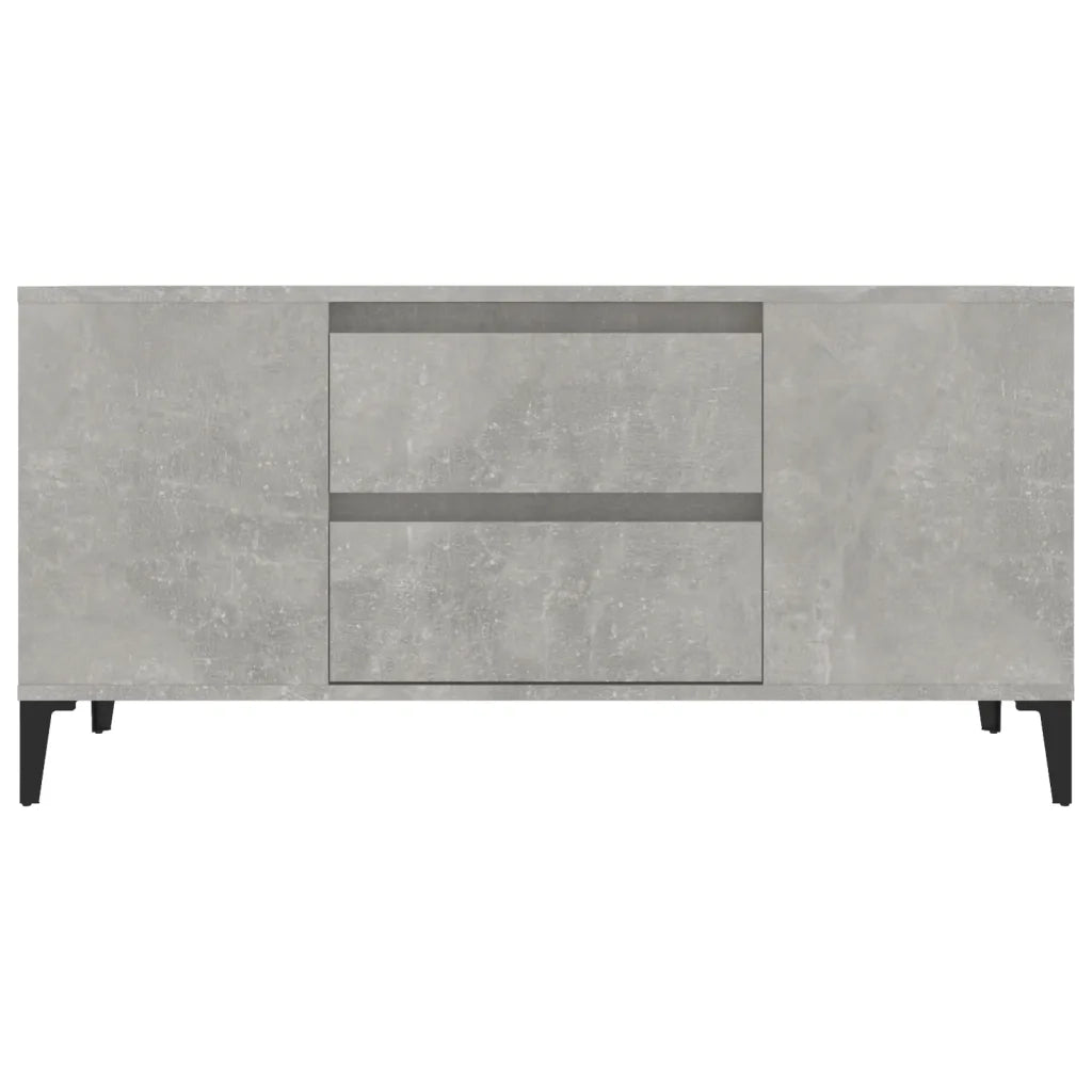 Mobile per TV Grigio Cemento 102x44,5x50 cm Legno Multistrato 819608