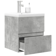 Set Mobili da Bagno 2 pz Grigio Cemento in Legno Multistrato 3324913