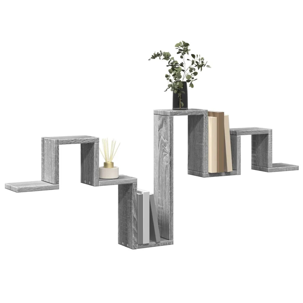 Mensola a Muro Grigio Sonoma 104,5x10x43 cm Legno Multistrato 840728