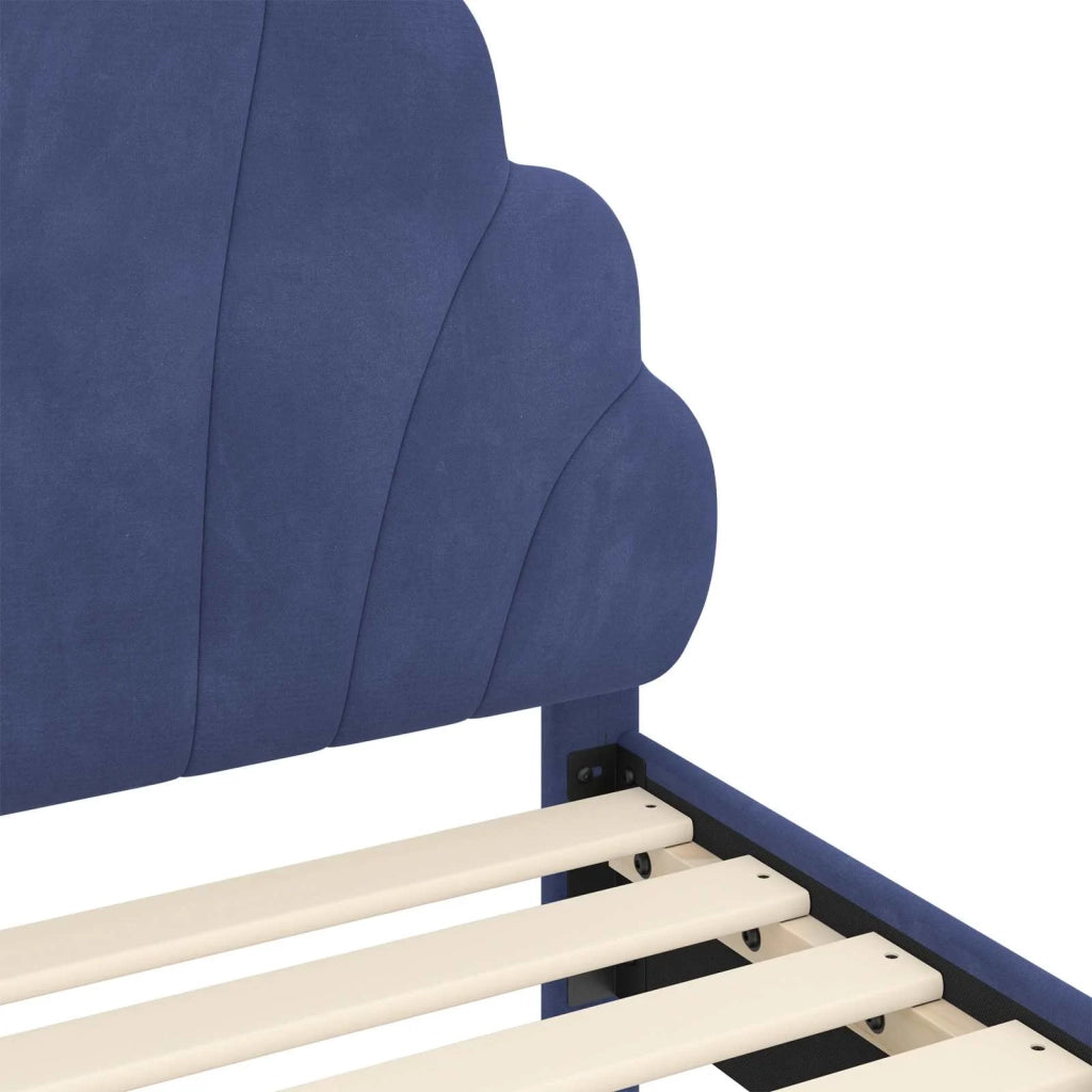 Struttura letto per bambini con testata Blu Polizia 70 x 140 cm