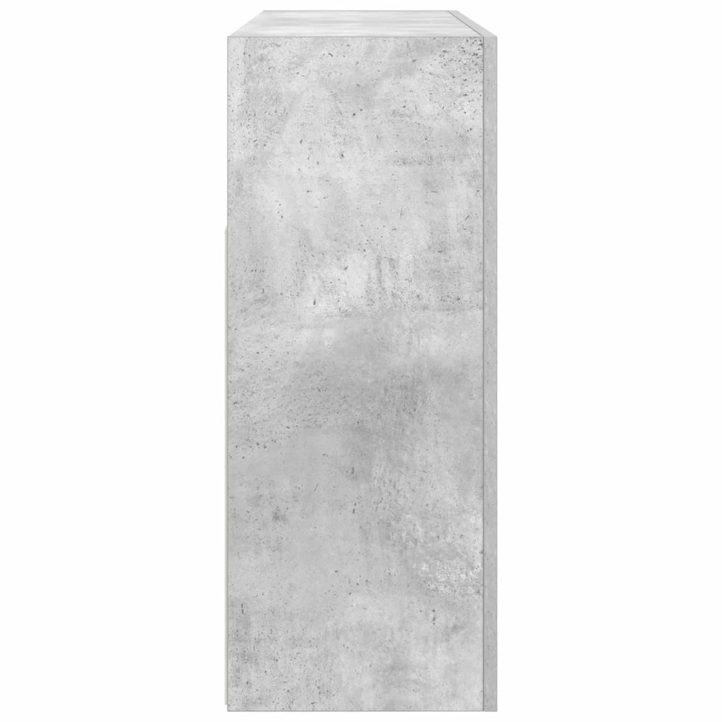 Credenza | Madia | Buffet da pranzo | Armadio da pranzo Grigio cemento 116 x 30 x 75 cm Legno multistrato