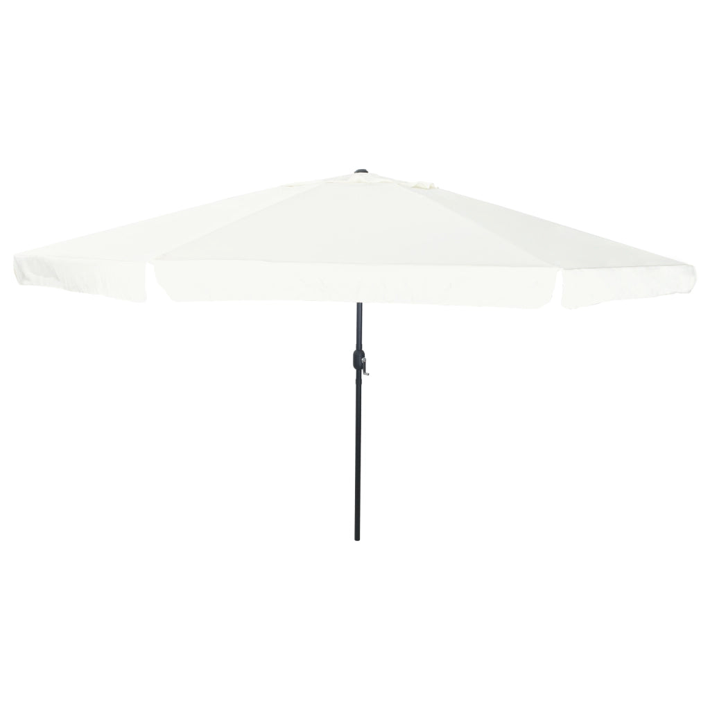Parasole da Giardino  Ã¸395x245 cm Bianco Sabbia
