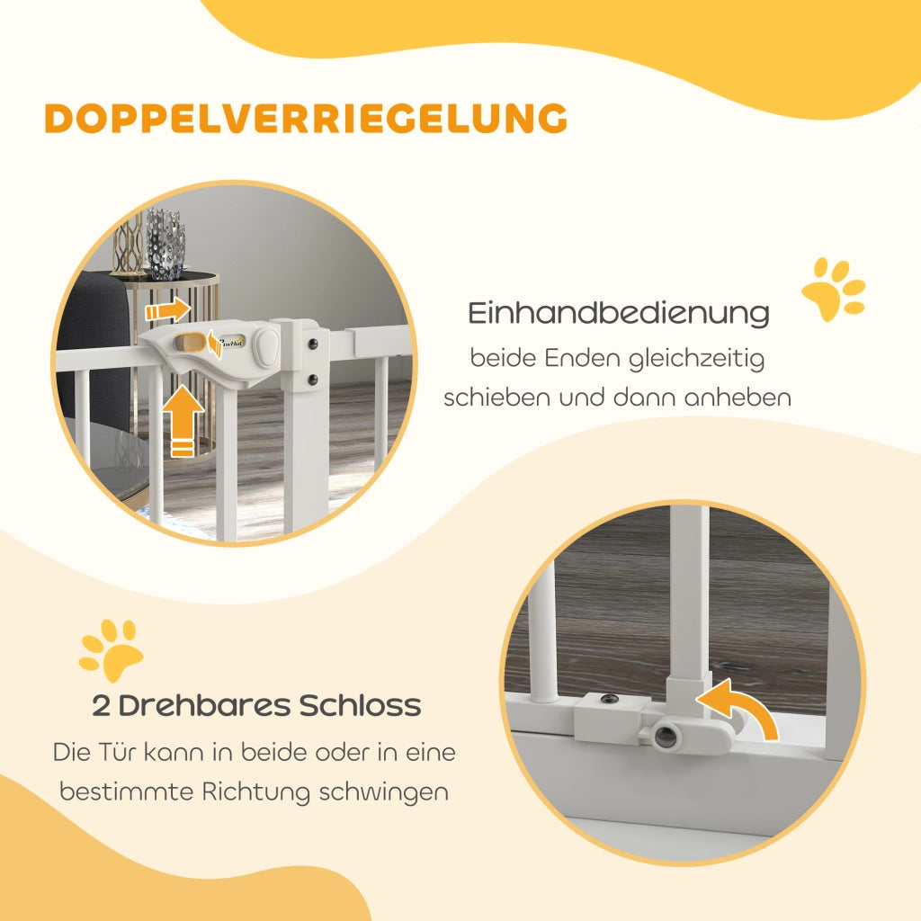Cancello di protezione per animali domestici ¨C Minimal ¨C Metalloplastica, Bianco, regolabile 74-94 cm