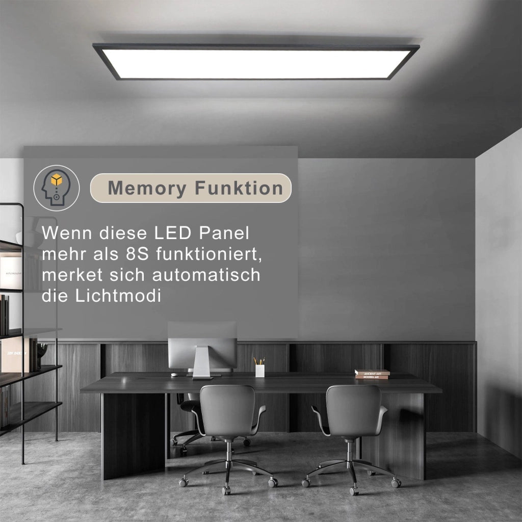 ZMH Lampada da soffitto plafoniera LED piatta dimmerabile telecomando timer 42W