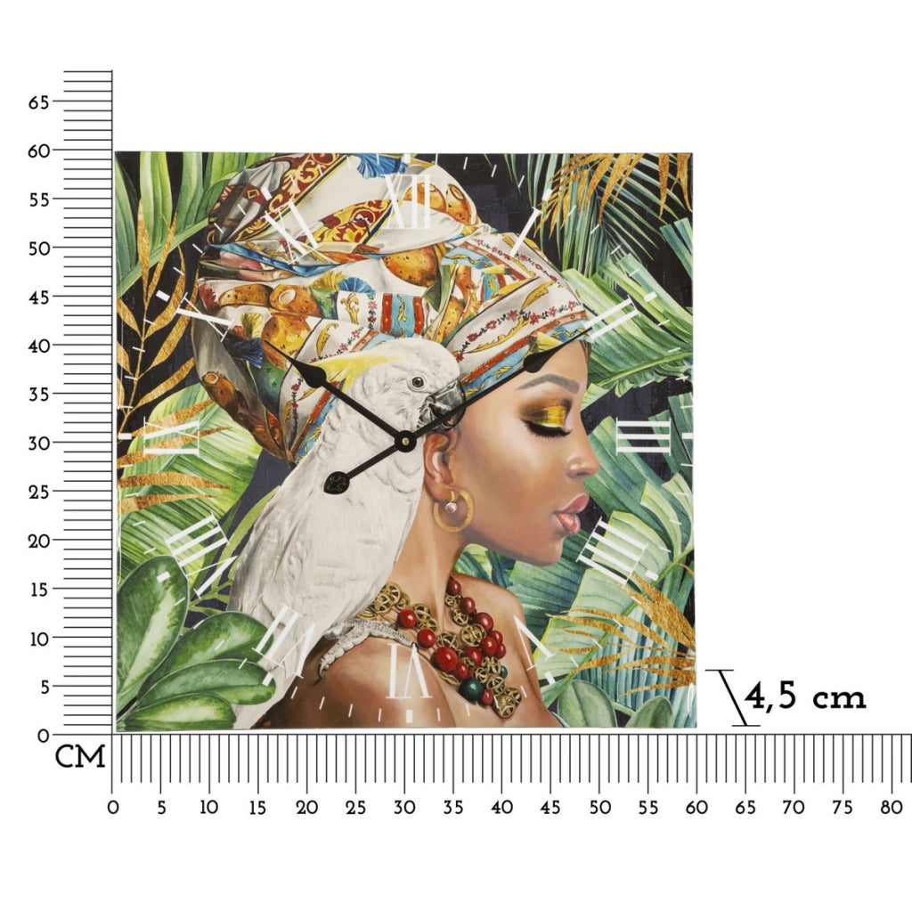 Orologio da parete Kloe in MDF multicolor