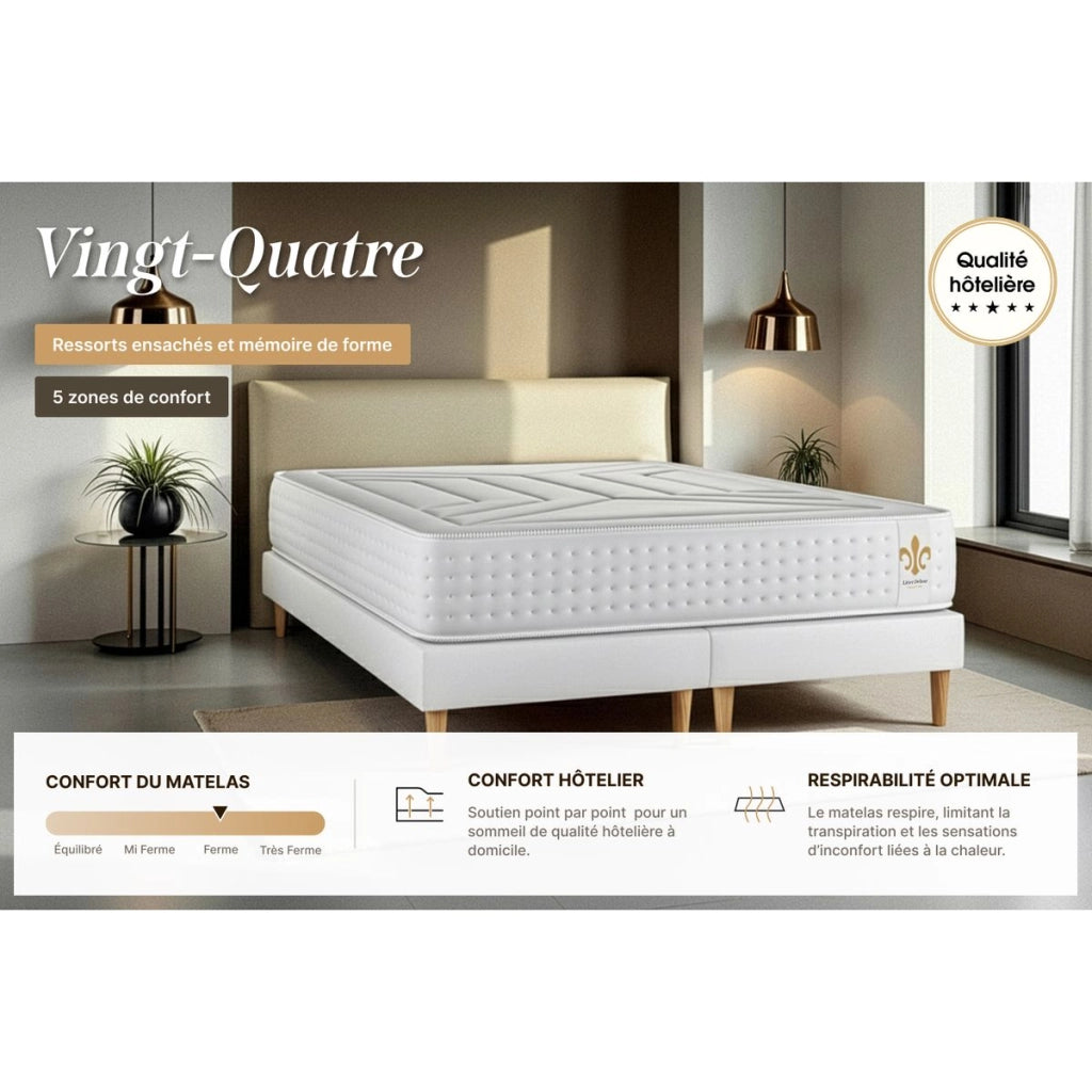 Set materasso e base 180x200 cm - Vingt-Quatre