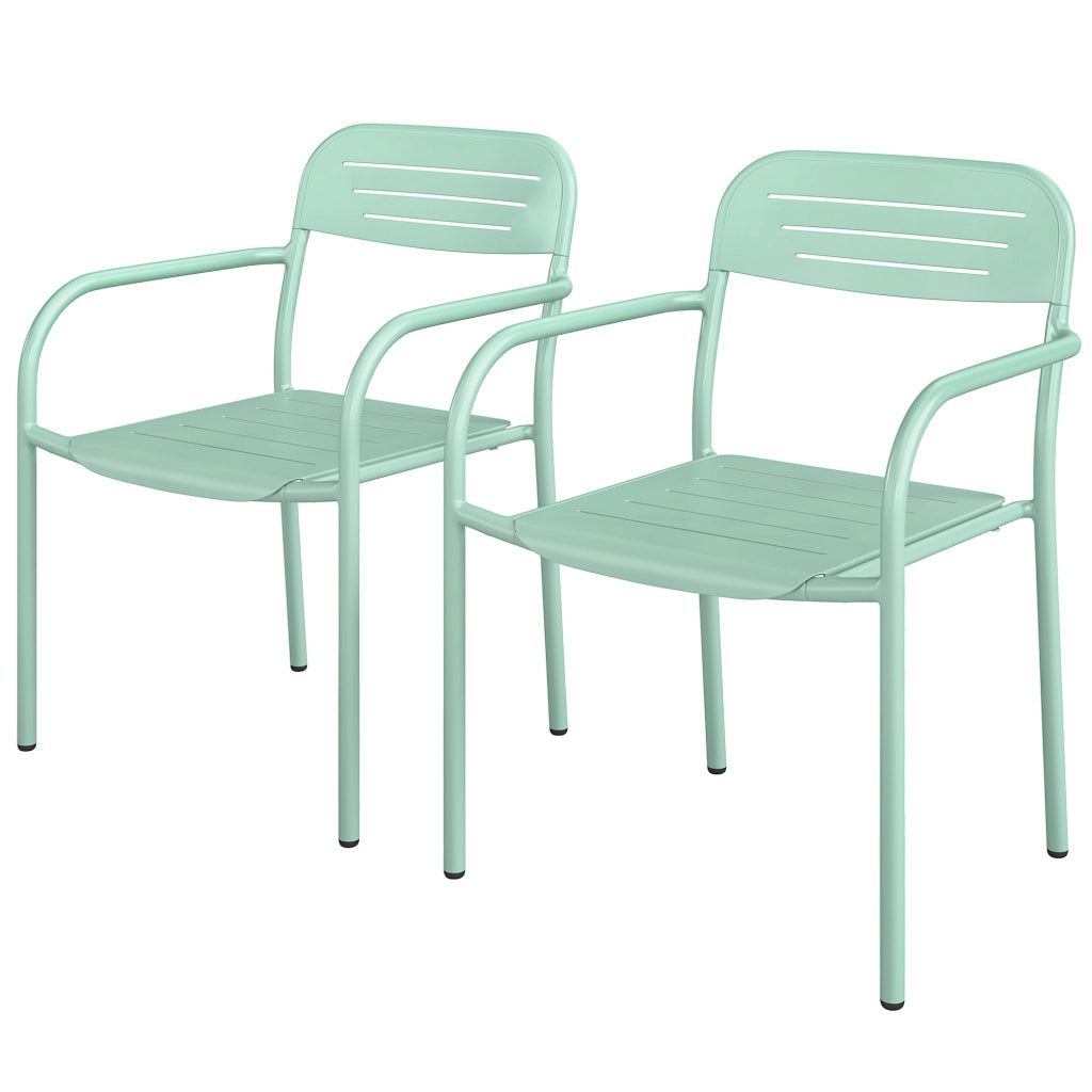 Sedia da giardino con braccioli ¨C zephmum ¨C verde 56x58x78