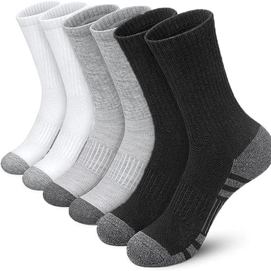 9 Pair di calze sportive per uomo con funzione di respirazione e drenaggio del sudore, adatte per corsa, pallacanestro, maratoni e eventi con maniche lunghe.